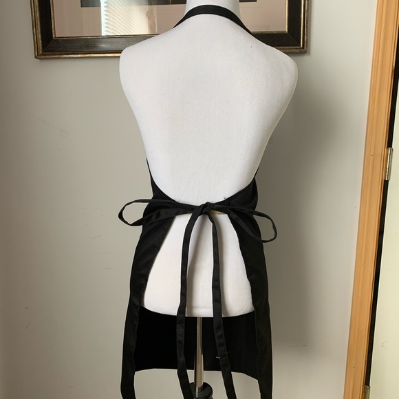 Teal Rhinestone Stylist Apron with 3 Pockets Black - Picture 5 of 9